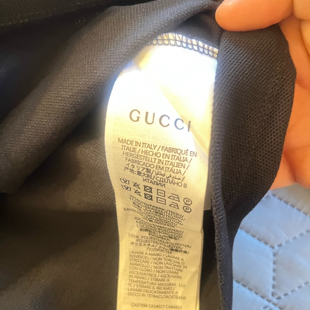 Authentic Gucci Black Polo Shirt with Red and White Collar size medium. - Picture 5 of 10